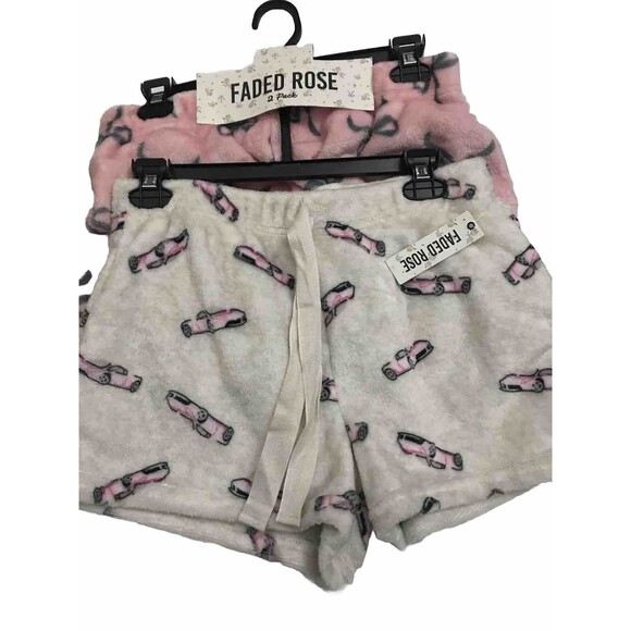 Fade Rose Women’s  Pajamas Shorts Size M Pink/ Ivory Color Intimate  Sleepwear - Picture 5 of 13